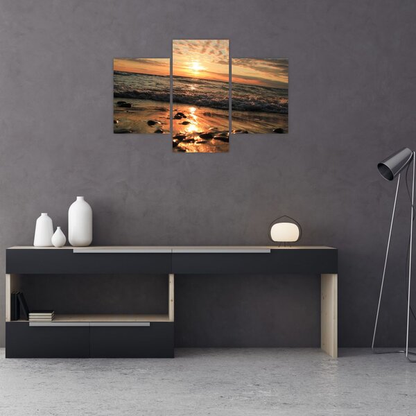 Slika - Zalazak sunca na oceanu (90x60 cm)