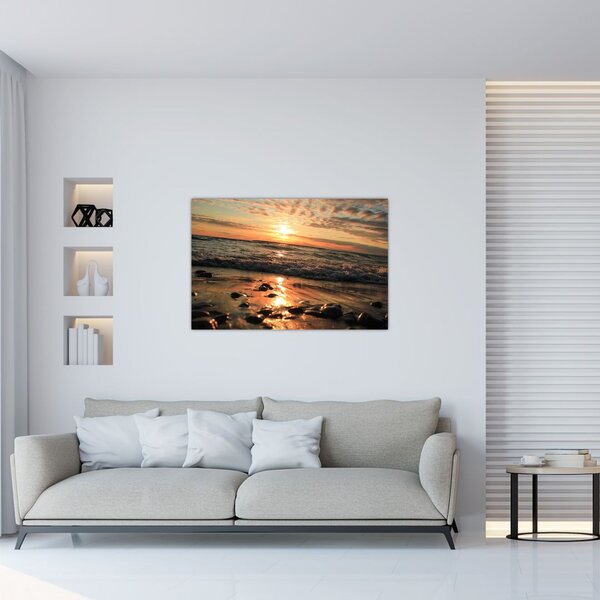 Slika - Zalazak sunca na oceanu (90x60 cm)