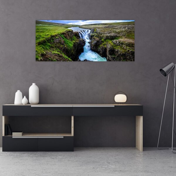 Slika slapa između stijena (120x50 cm)