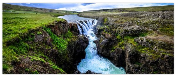 Slika slapa između stijena (120x50 cm)