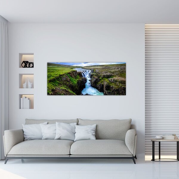 Slika slapa između stijena (120x50 cm)