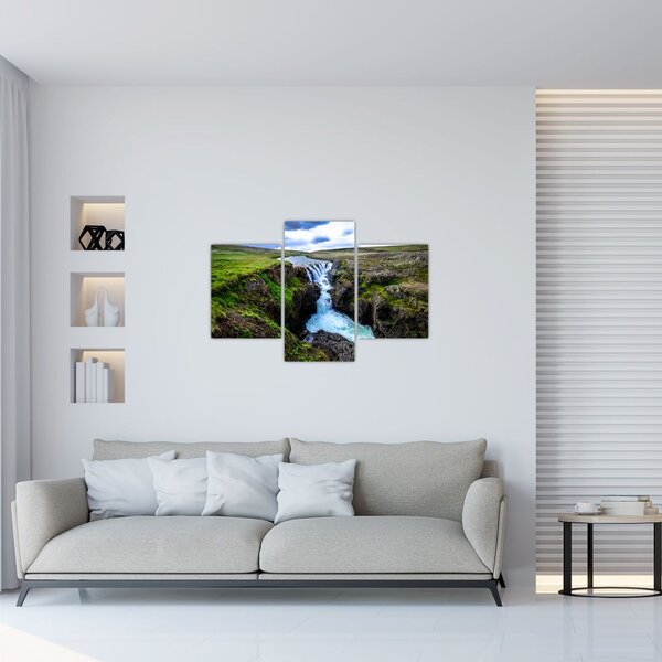 Slika slapa između stijena (90x60 cm)