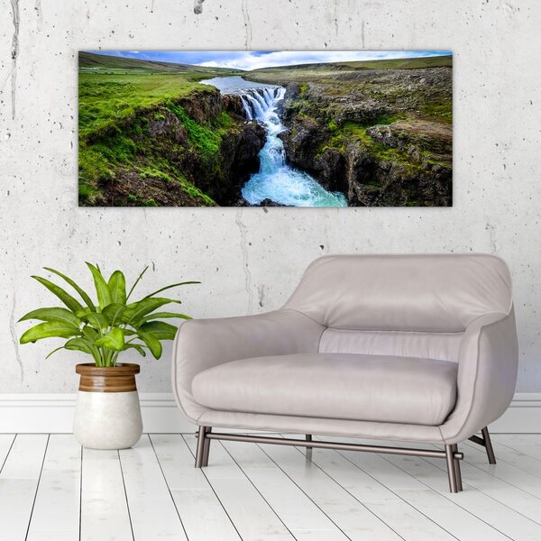 Slika slapa između stijena (120x50 cm)