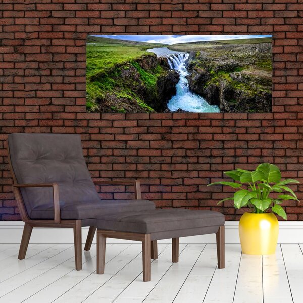 Slika slapa između stijena (120x50 cm)