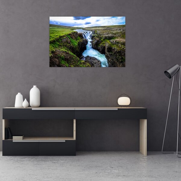 Slika slapa između stijena (90x60 cm)