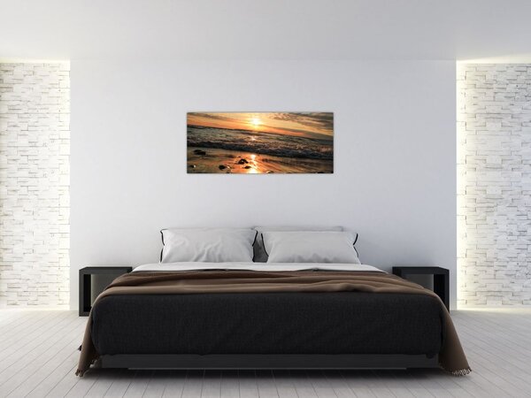 Slika - Zalazak sunca na oceanu (120x50 cm)
