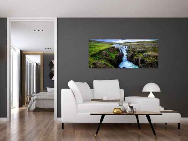 Slika slapa između stijena (120x50 cm)
