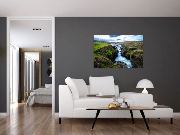 Slika slapa između stijena (90x60 cm)