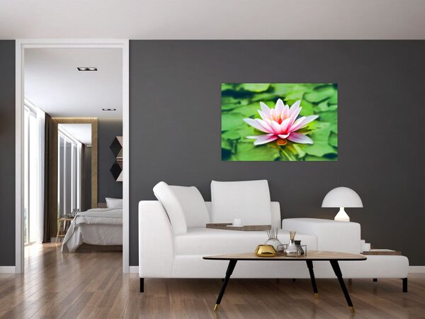 Slika lokvanja na vodenoj površini (90x60 cm)