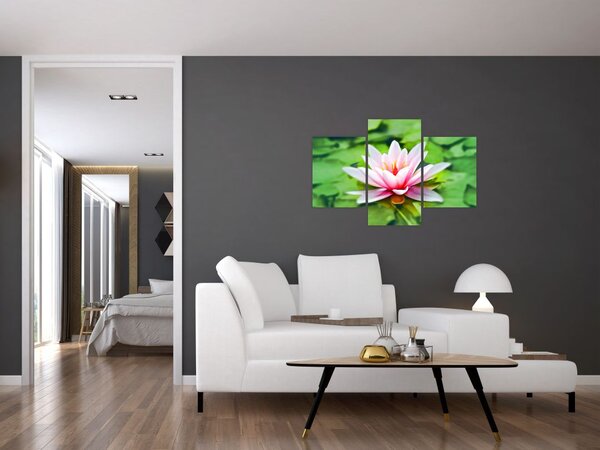 Slika lokvanja na vodenoj površini (90x60 cm)
