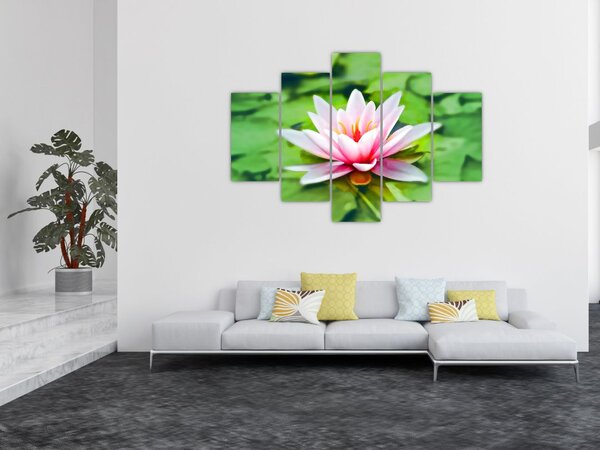 Slika lokvanja na vodenoj površini (150x105 cm)