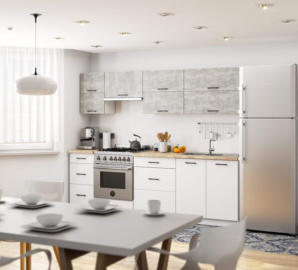 Zondo.hr Gornji kuhinjski ormarić Organo 80 G2 (bijela + beton). Akcija -20%. 1117535
