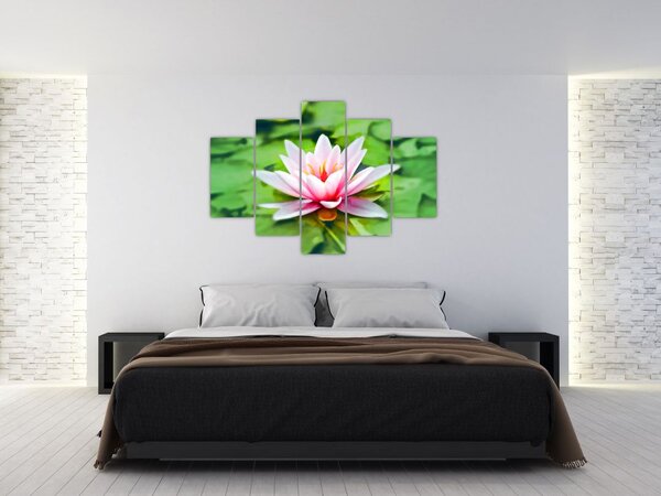 Slika lokvanja na vodenoj površini (150x105 cm)