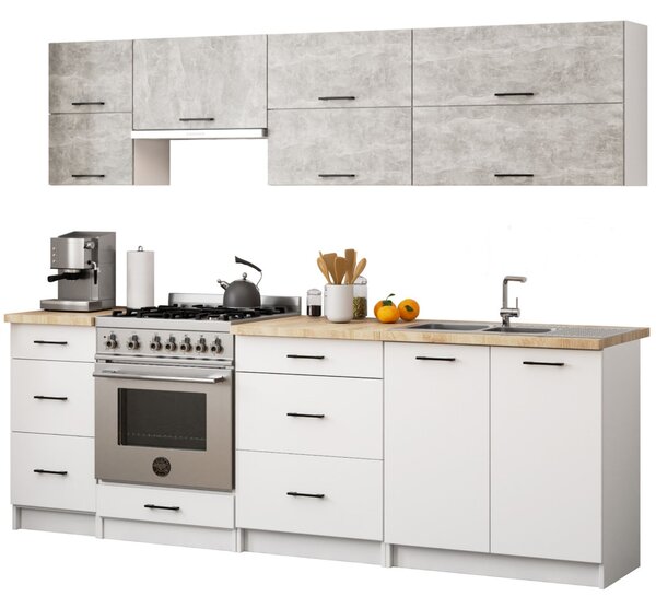 Zondo.hr Gornji kuhinjski ormarić Organo 80 G2 (bijela + beton). Akcija -20%. 1117535