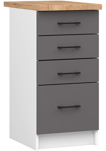 Donji kuhinjski ormarić Organo 404S (bijela + grafit)