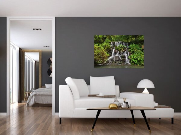 Slika slapa u tropskoj šumi (90x60 cm)