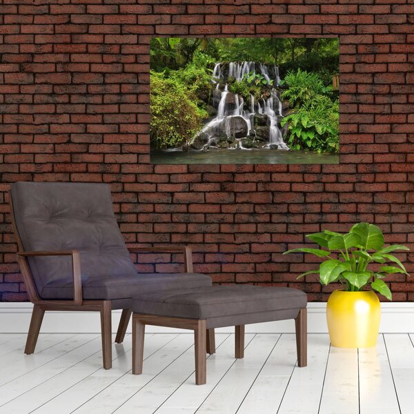Slika slapa u tropskoj šumi (90x60 cm)