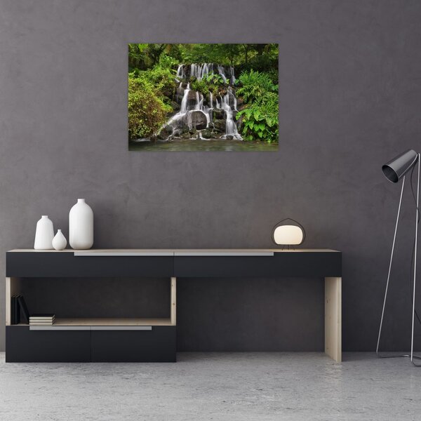 Slika slapa u tropskoj šumi (70x50 cm)