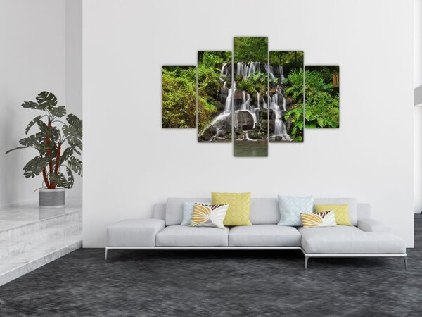 Slika slapa u tropskoj šumi (150x105 cm)