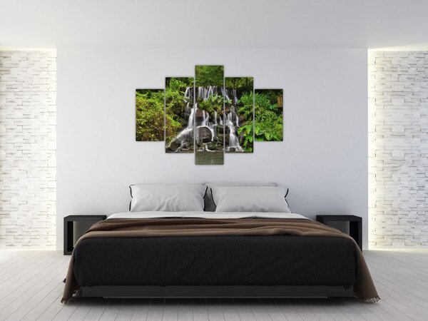 Slika slapa u tropskoj šumi (150x105 cm)