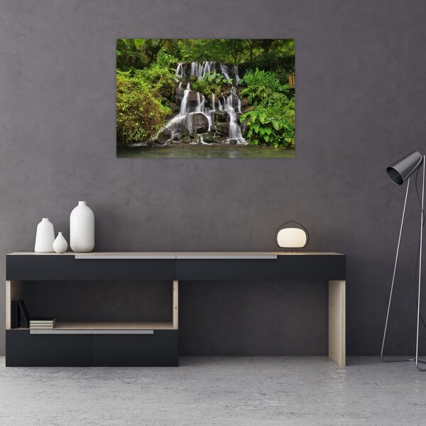 Slika slapa u tropskoj šumi (90x60 cm)