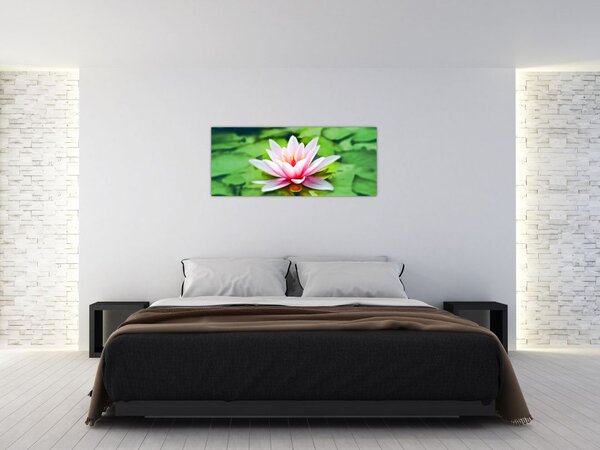Slika lokvanja na vodenoj površini (120x50 cm)