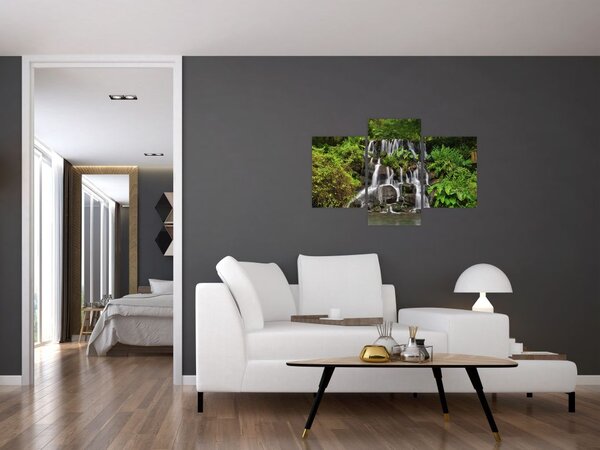 Slika slapa u tropskoj šumi (90x60 cm)