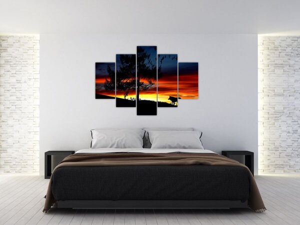 Slika - Silueta vuka (150x105 cm)