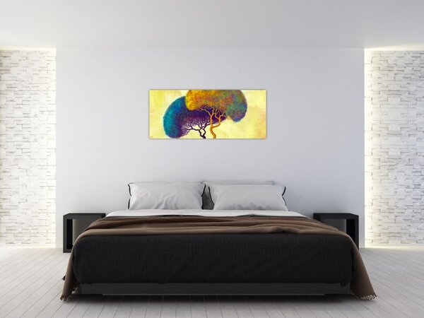 Slika - Drveće na brdu (120x50 cm)