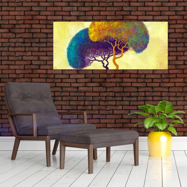 Slika - Drveće na brdu (120x50 cm)