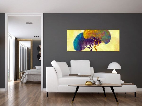 Slika - Drveće na brdu (120x50 cm)