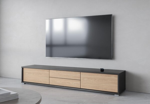 TV stolić Fiora 39 (antracit + hrast uljani)