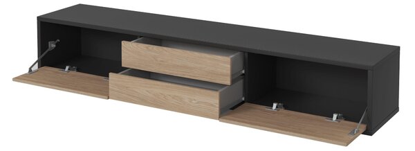 TV stolić Fiora 39 (antracit + hrast uljani)