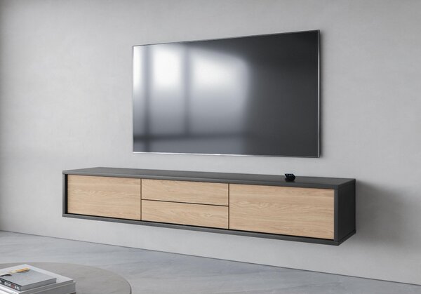 TV stolić Fiora 39 (antracit + hrast uljani)