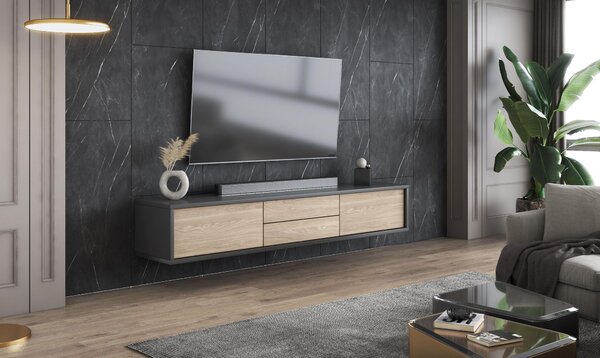 TV stolić Fiora 39 (antracit + hrast uljani)