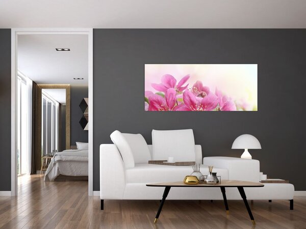 Slika - Ružičasto cvijeće (120x50 cm)