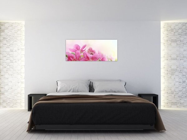 Slika - Ružičasto cvijeće (120x50 cm)