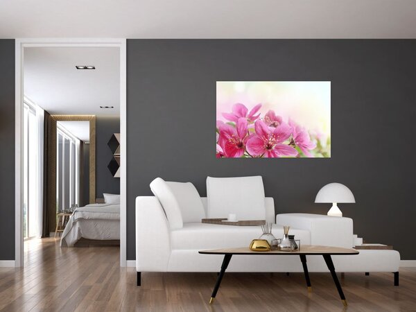 Slika - Ružičasto cvijeće (90x60 cm)