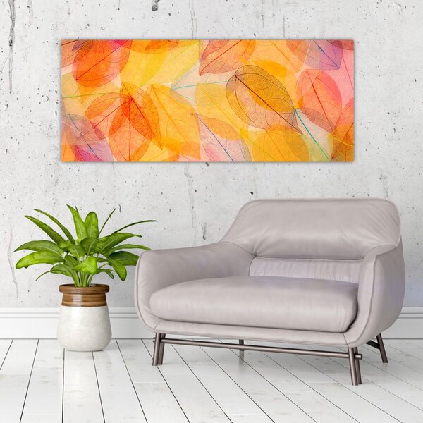 Slika - Pozadina sa jesenskim lišćem (120x50 cm)