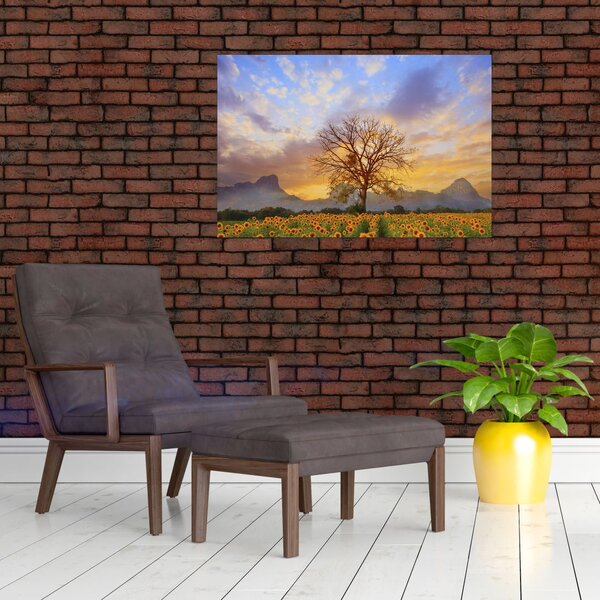 Slika - Pejzaž sa suncokretima (90x60 cm)