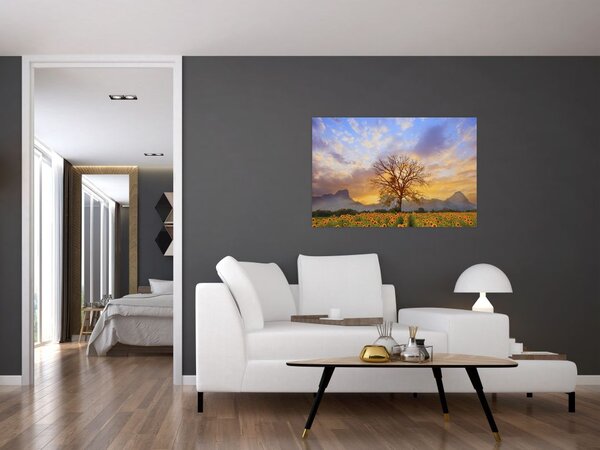 Slika - Pejzaž sa suncokretima (90x60 cm)