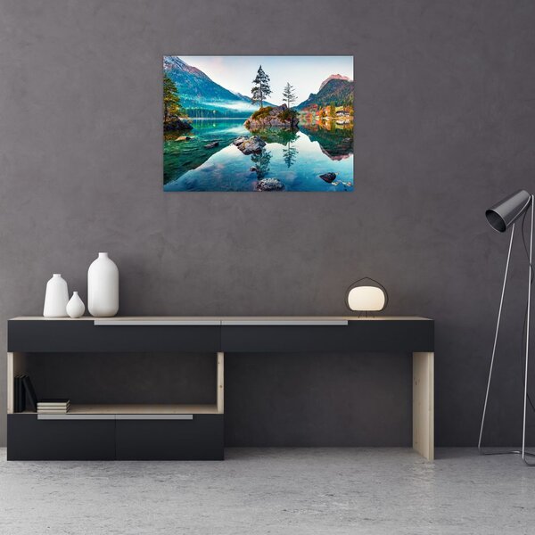 Slika - Jezero Hintersee, Bavarske Alpe, Austrija (70x50 cm)