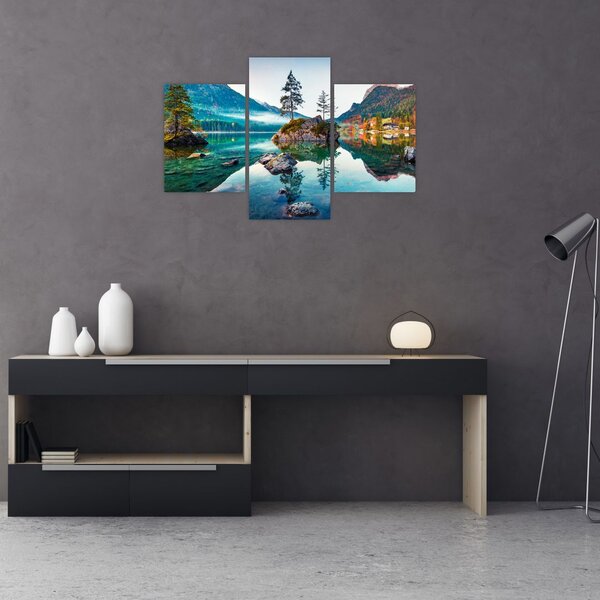 Slika - Jezero Hintersee, Bavarske Alpe, Austrija (90x60 cm)