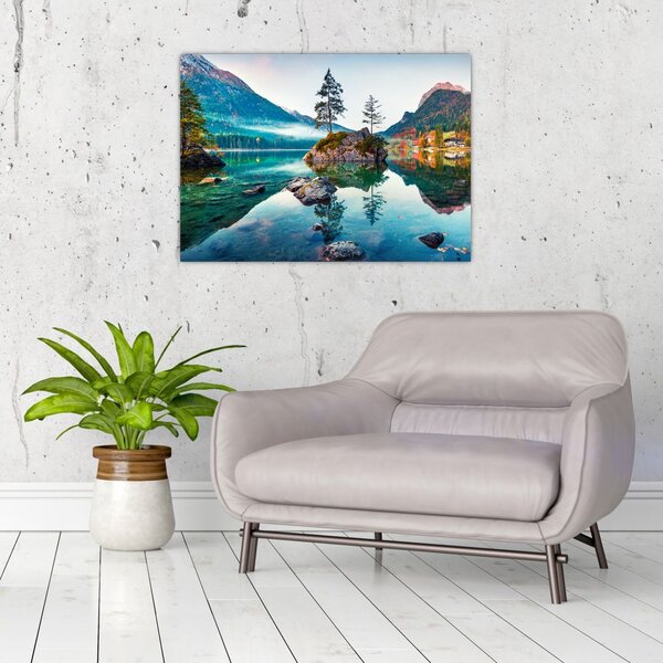 Slika - Jezero Hintersee, Bavarske Alpe, Austrija (70x50 cm)