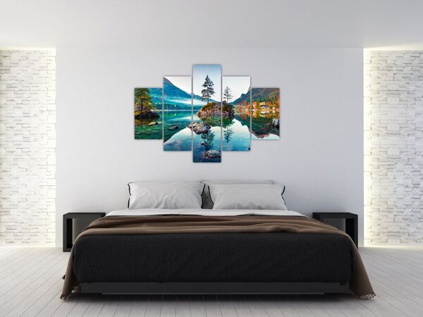 Slika - Jezero Hintersee, Bavarske Alpe, Austrija (150x105 cm)