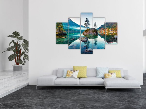 Slika - Jezero Hintersee, Bavarske Alpe, Austrija (150x105 cm)