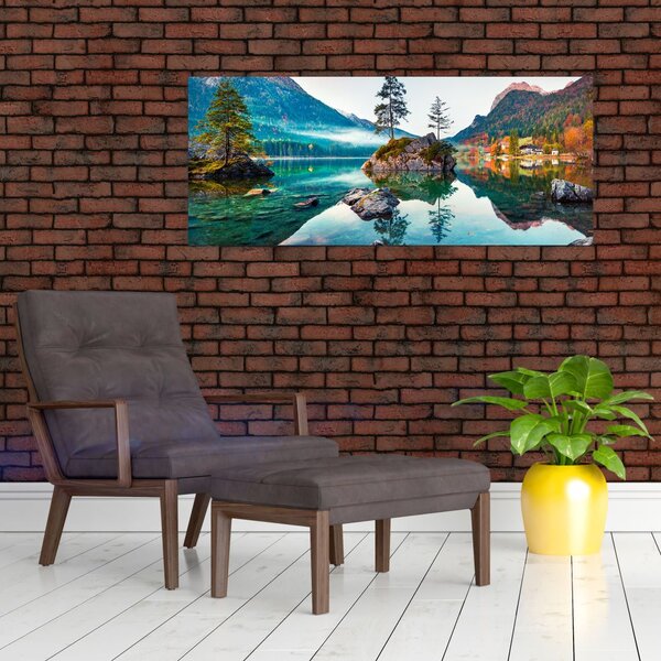 Slika - Jezero Hintersee, Bavarske Alpe, Austrija (120x50 cm)