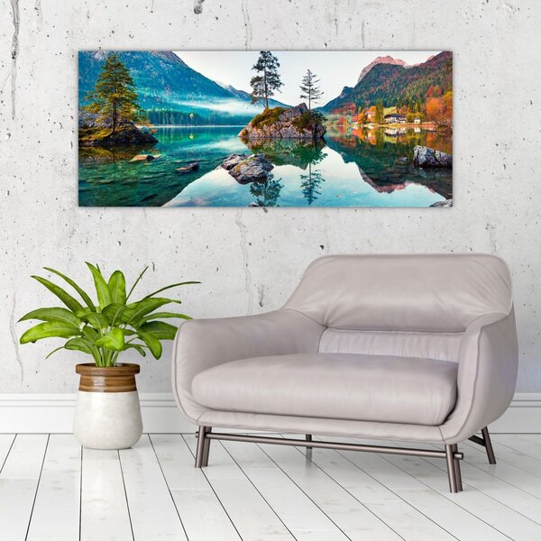 Slika - Jezero Hintersee, Bavarske Alpe, Austrija (120x50 cm)