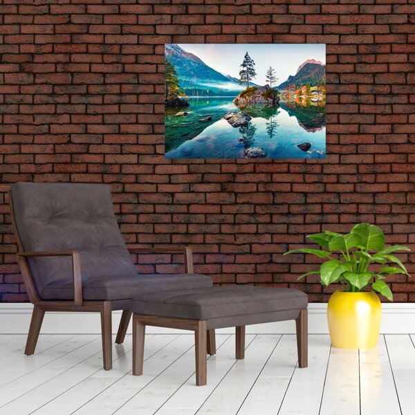Slika - Jezero Hintersee, Bavarske Alpe, Austrija (70x50 cm)