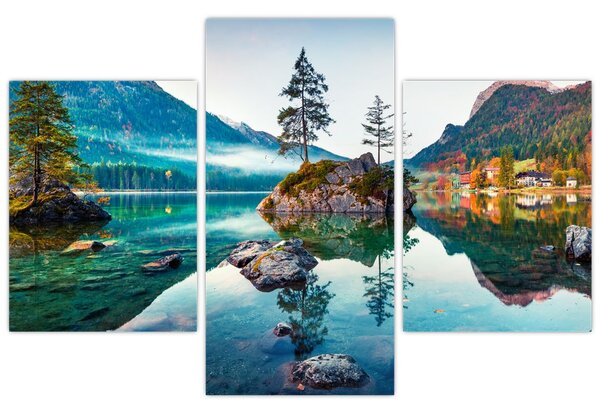 Slika - Jezero Hintersee, Bavarske Alpe, Austrija (90x60 cm)